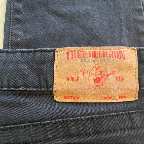 True Religion Black Jeans Girl’s Size 16 Geno Relaxed Slim Fair Condition Stains - Picture 13 of 16